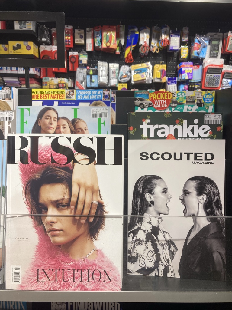 Scouted Magazine on a newsstand shelf